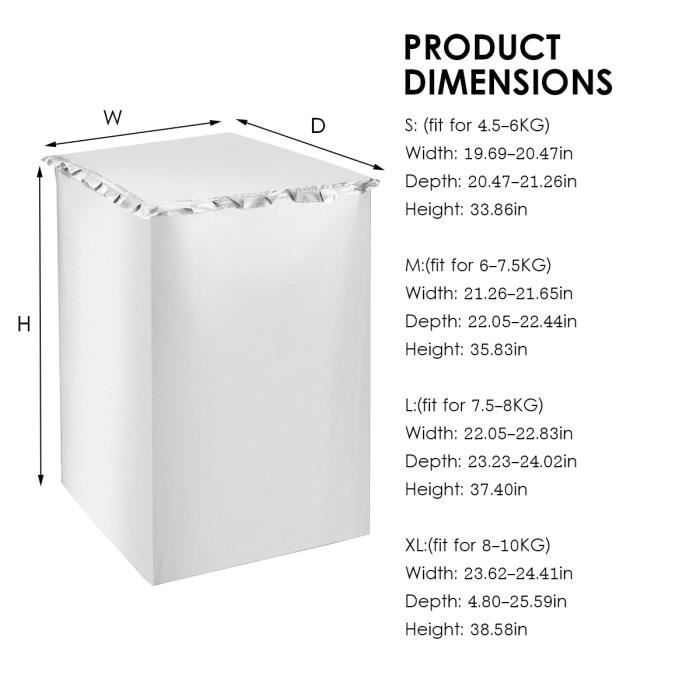 Housse de coussin,Lave linge à rouleau automatique S-M-L-XL, protection solaire pour Machine à laver, sèche linge - Type 2-S