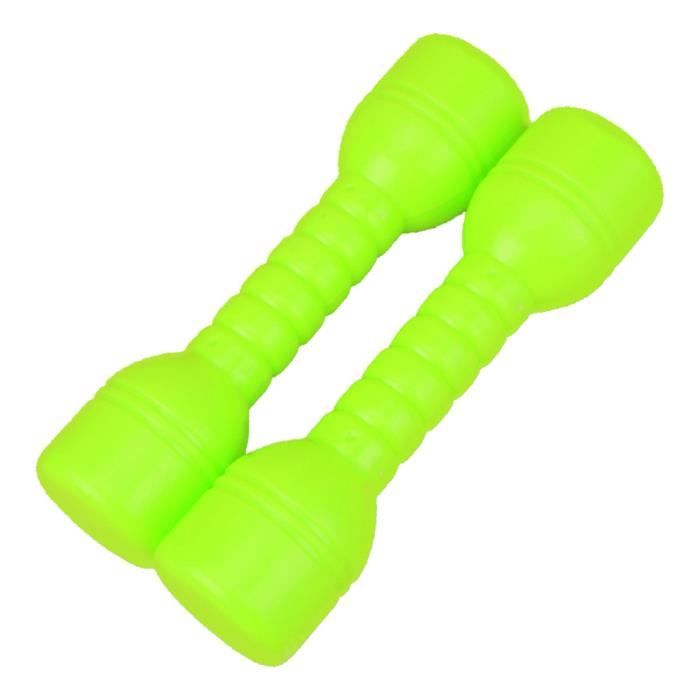 Qiilu Jouet haltère Enfants Kid Colorful Haltère Bodybuilding Training Fitness Barbell Sport Exercice Jouet (Vert)