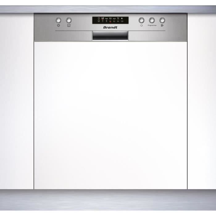 Lave-vaisselle encastrable BRANDT LVE134X - 13 couverts - L60cm - 44 dB - Silver