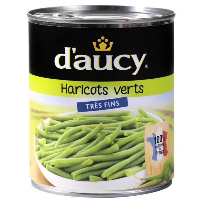 D'AUCY - Haricots Verts Très Fins 440G - Lot De 4
