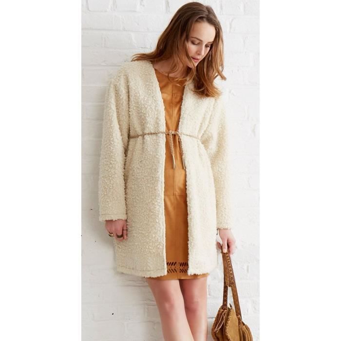 MANTEAU FEMME PEAU LAINÉE