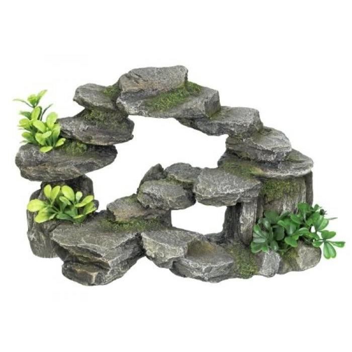 NOBBY 28301 ARC EN ROCHE AVEC PLANTES POUR DÉCORATION D'AQUARIUM 26,5 X 15 X 16,5 CM