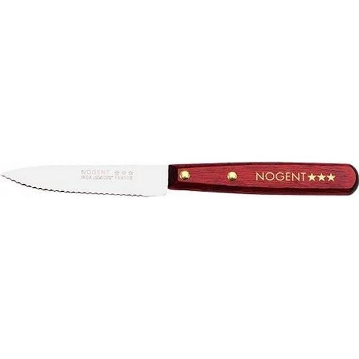Couteau manche bois Classic Nogent Lame pointue 9c