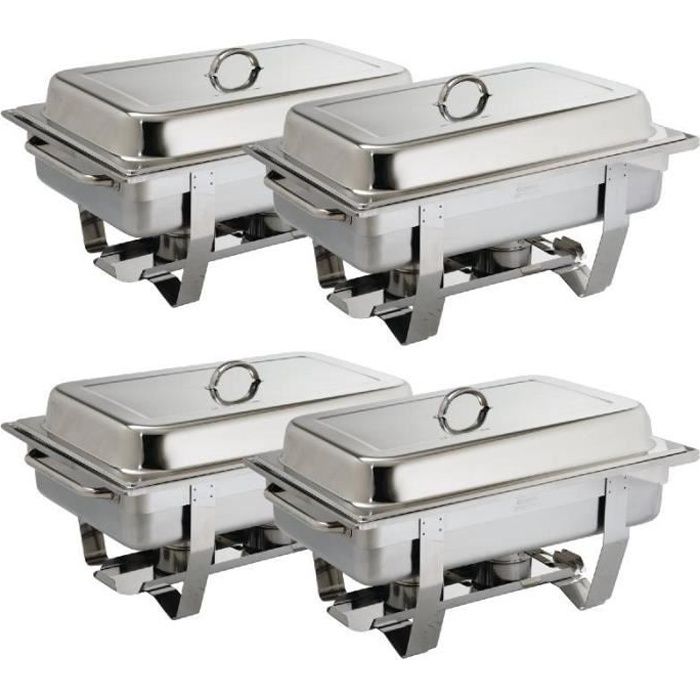 Lot de 4 Chafing-Dish Milan Inox Olympia