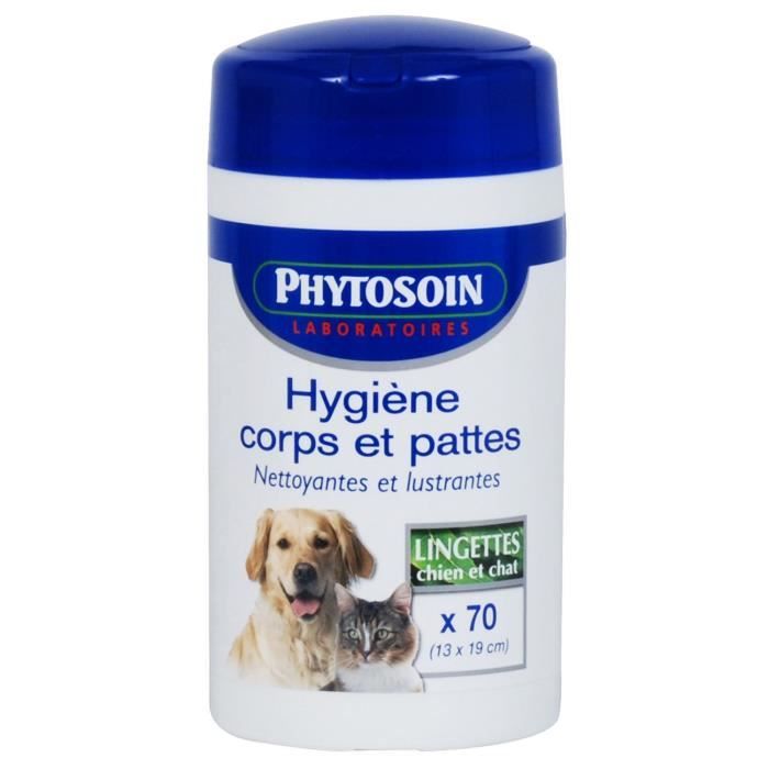 PHYTOSOIN lingettes corps et pattes chien et chat