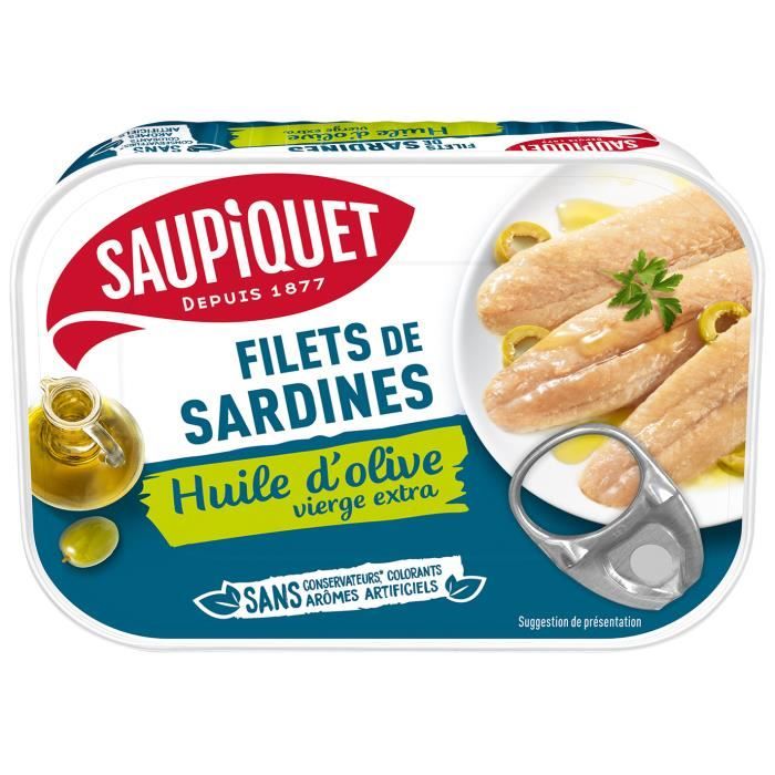SAUPIQUET Filets de sardines à l'Huile d'olive - 100 g