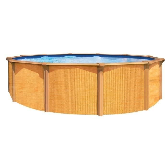 Kit Piscine hors sol acier TRIGANO Osmose - 495 x 132 cm - Ronde (Livrée avec un filtre à sable, un tapis de sol, et une échelle)