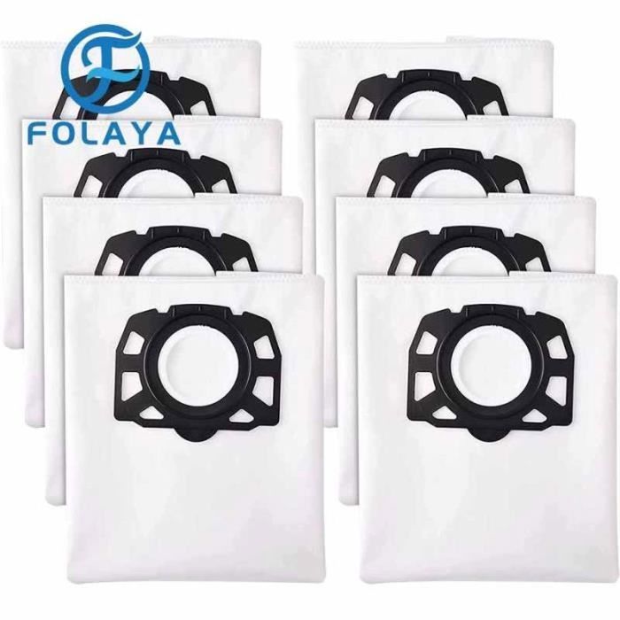 Lot De 4 Sacs à Poussière Pour Aspirateur Kärcher WD4 WD5 WD6 MV4 MV5 MV6 - Tissu Non Tissé, Haute Capacité