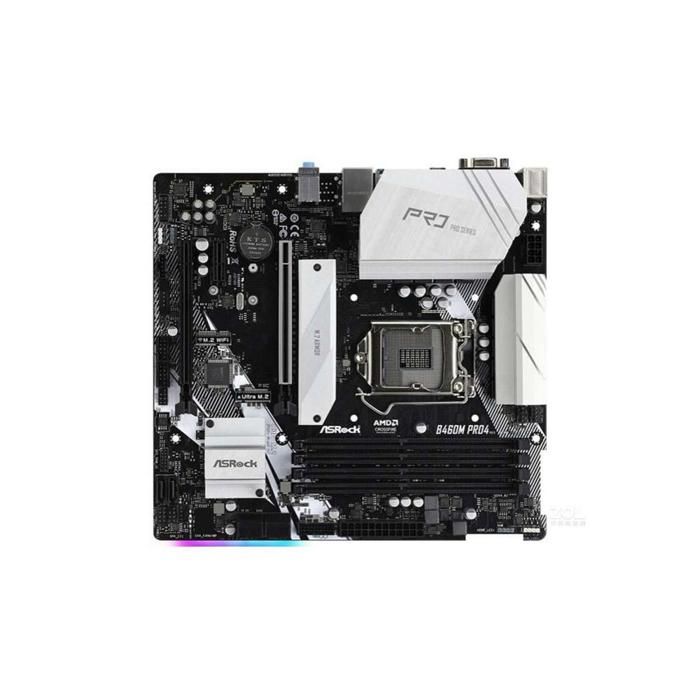 Carte mère ASRock B460M Pro4 Intel B460 LGA 1200 4xDDR4 128GB Micro ATX