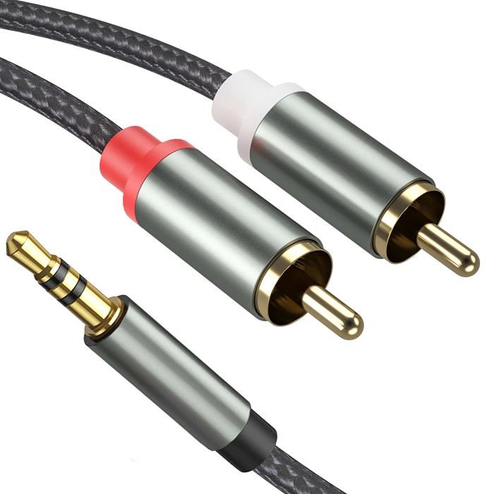 Lot De 2 Câbles Audio RCA Mâle Vers Fil Nu - Longueur 32 Cm, Pour Réparation Ampli, Enceintes, Home Cinéma