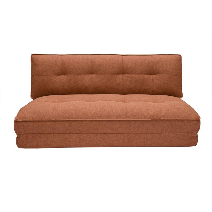 Miliboo - Chauffeuse 2 places convertible en tissu terracotta SALLY Miliboo - Chauffeuse 2 places convertible en tissu terracotta SALLY