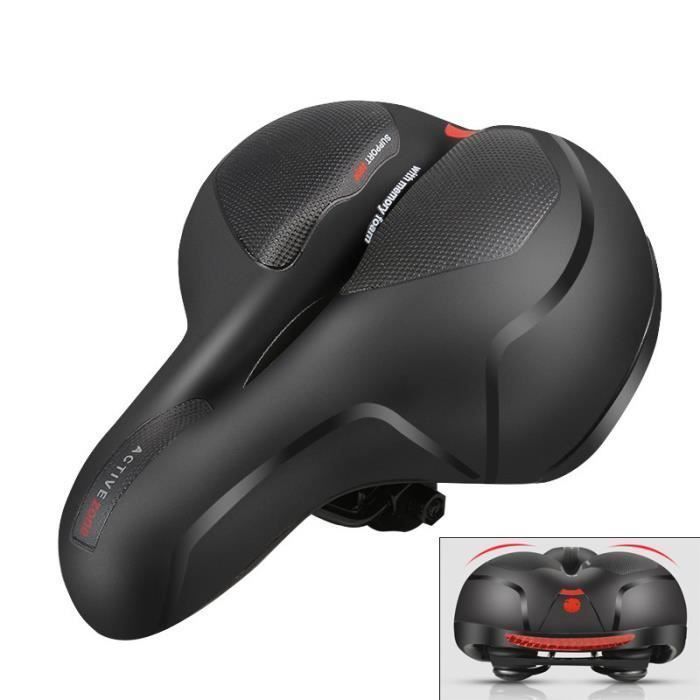 Selle de Vlo Gel Sige de Bicyclette Ergonomique avec Boule Amortisseur Double Ressort Confortable Coussin pour Cyclisme VTT MTB
