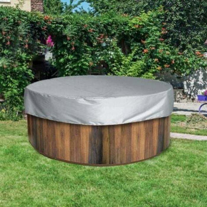 Couverture De Spa Gonflable Carrée 165 Cm - Housse Isolante Résistante à La Pluie Et UV Avec Poignées