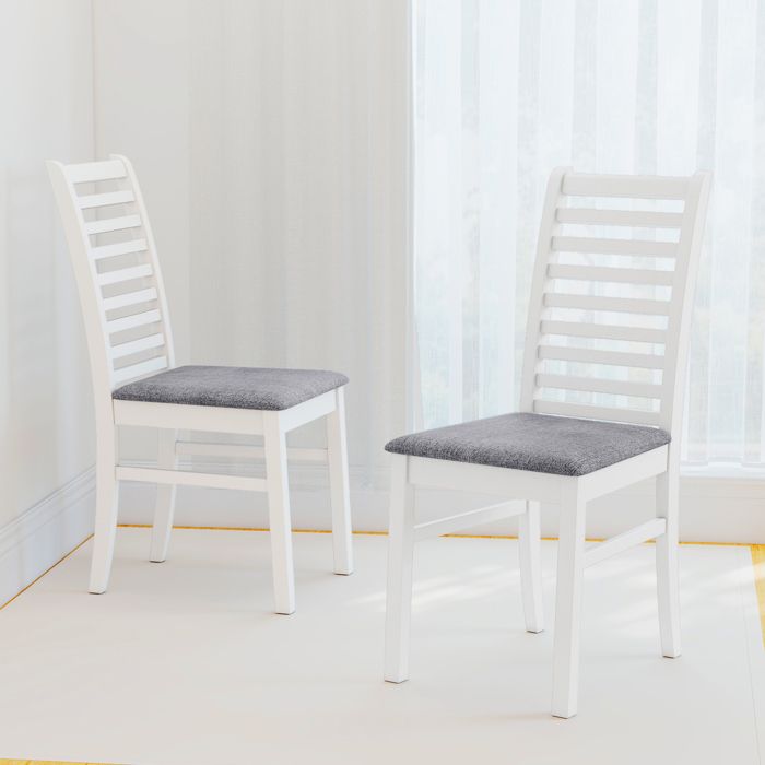 COSTWAY Lot de 2 Chaises de Salle à Manger - Siège Rembourré Dossier Haut - 41 x 52 5 x 93 5 cm Style Moderne pour Cuisine Salon COSTWAY Lot de 2 Chaises de Salle à Manger - Siège Rembourré Dossier Haut - 41 x 52 5 x 93 5 cm Style Moderne pour Cuisine Salon