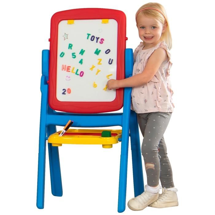 Crayola - Chevalet Double Face avecSurface magnétique effaçable à sec tableau noir et peinture 4-en-1