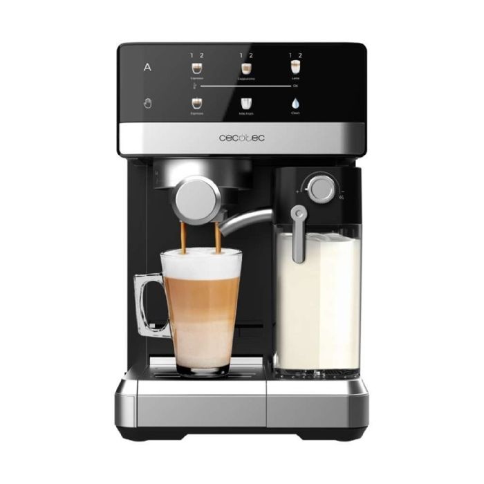 Cafetière expresso Cecotec Power Espresso 20 Touch & Cream - 20 bars 1350W réservoir lait 500 ml 18 L - Cecotec