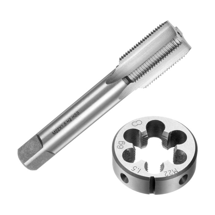 Ecrou Filiere Kit de taraud et filière SOURCING MAP 1 Kit Métrique M22 x 1.5 Outils ...