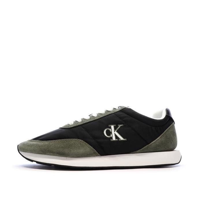 Calvin Klein Baskets Noir/Kaki Homme Calvin Klein Jeans Retros