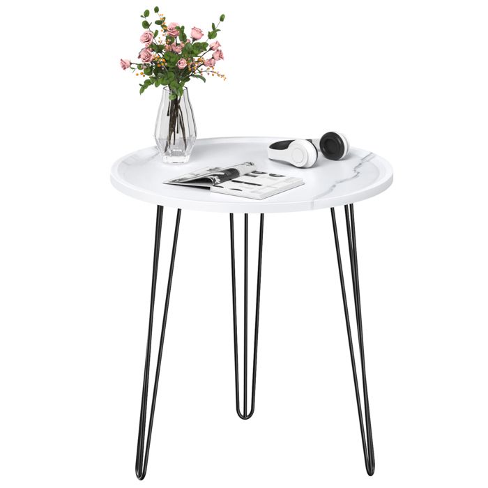 Table basse ronde, table de salle à manger pour appartement,avec motif ...