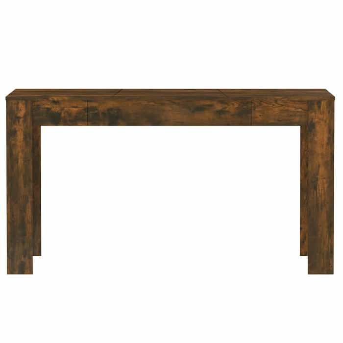 Table à manger en bois dingénierie - vidaxl - Chêne fumé - 140x745x76 cm - Rectangulaire - Contemporain - 4 personnes