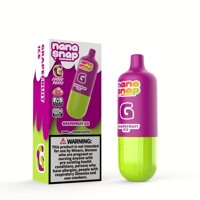 Cigarette électronique puff nana snap Pamplemousse 20k rechargeable avec  pods