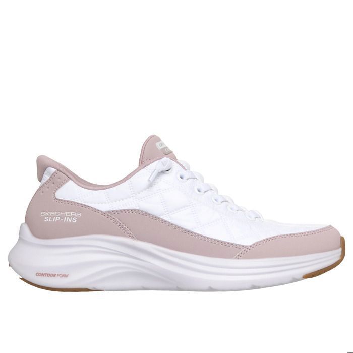Skechers Baskets femme - SKECHERS - Contour Foam - Rose - Semelle Air-Cooled Memory Foam - Enfilable élastique