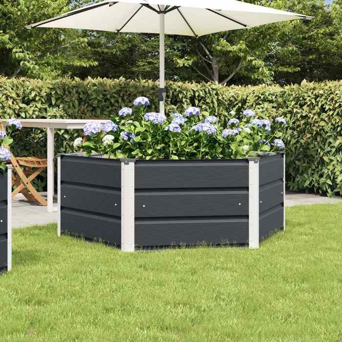 vidaXL Jardinière 129 x 129 x 45 cm Acier