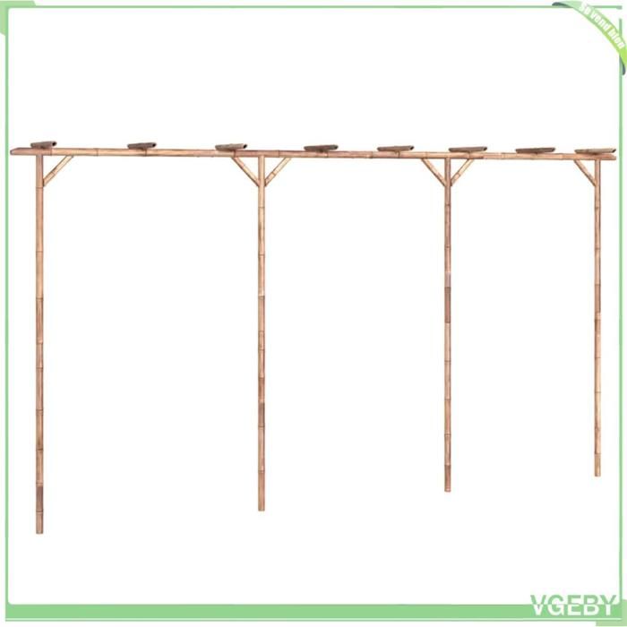 Pergola / tonnelle de jardin - FAFEICY - 341747 - Bambou 385x40x205 cm - Imperméable - Rectangulaire