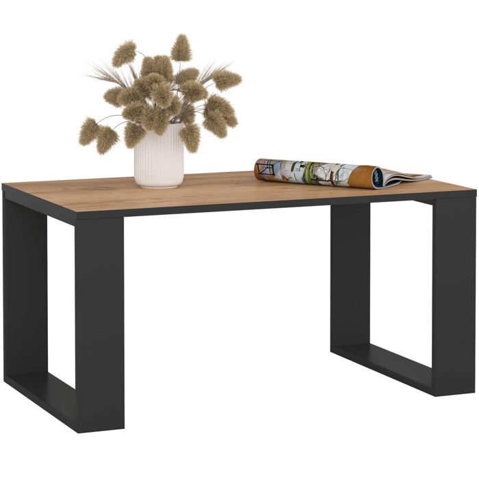 Table basse AKORD NOX Chêne Craft 92 cm pieds Noirs 92x53x45 cm Table basse AKORD NOX Chêne Craft 92 cm pieds Noirs 92x53x45 cm