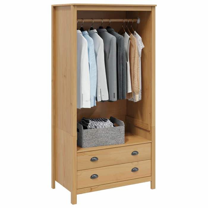 Autumn Mega SaleArmoire DE chambre - Vidaxl - Armoire penderie - grande espace - HILL Marron miel 84x50x170 cm Pin massif FR472767