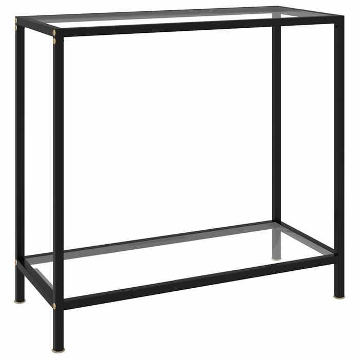 Petite Table basse NANAS Neuf Table console (1 PC) Transparent 80x35x75 cm Verre trempé &10309