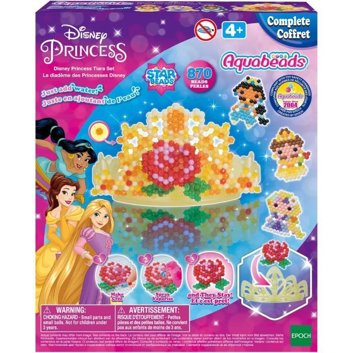 Jeu de perles à repasser - AQUABEADS - Diadème Princesses Disney