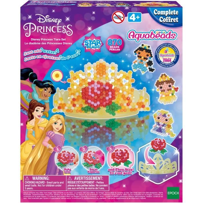 jeu de perles à repasser - aquabeads - diadème princesses disney