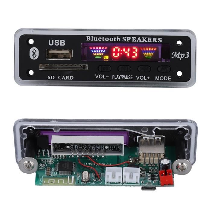 SDM01BT + U-DX Bluetooth 5.0 Ecran 4 couleurs Module de carte de décodage MP3 FM APE FLAC (Noir)