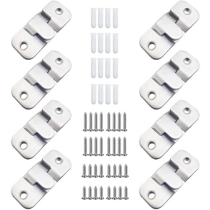 10 Crochets à Cadre Invisibles BGOBTY - Acier Inoxydable - Support Lourd Pour Photos, Tableaux, Miroirs