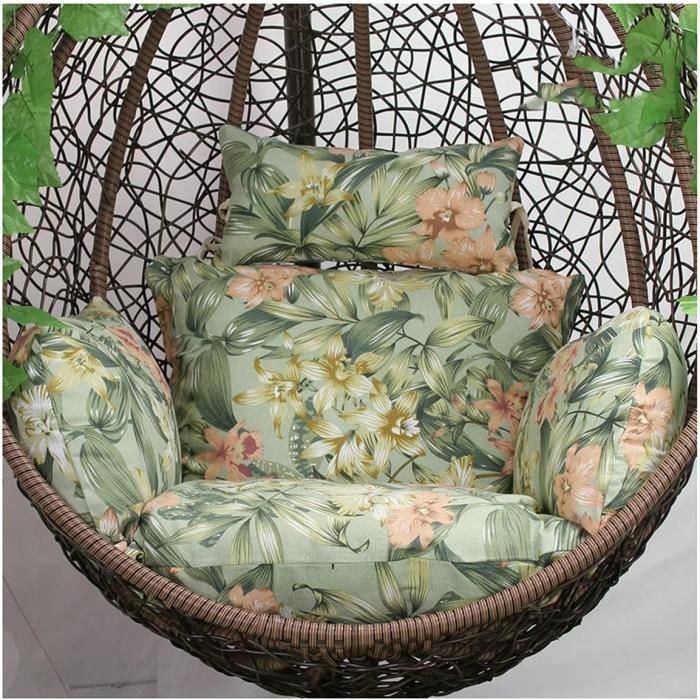 Chaise suspendue + oreiller moelleux + fixation d'une balançoire, balançoire en macramé et coussin shaggy, balançoire bohème, chaise suspendue pour la chambre à coucher - France