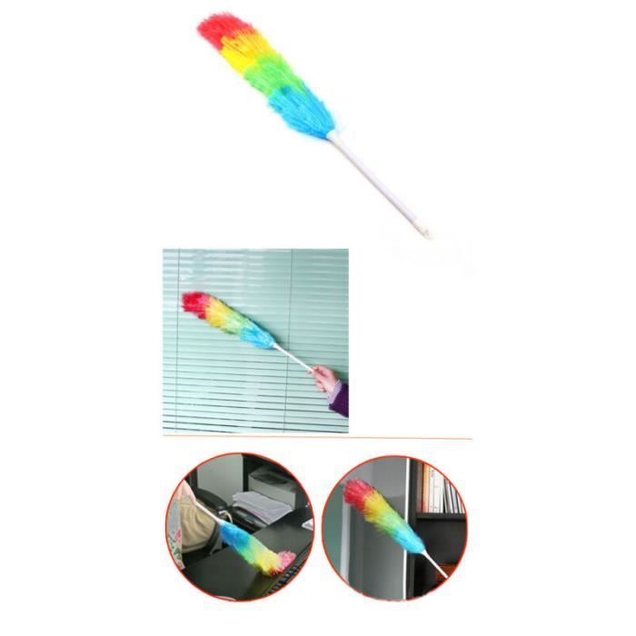 Kit Plumeau Poussière 50 Recharges + 2 Manches (dont 1 Télescopique 90 Cm) - Microfibre électrostatique