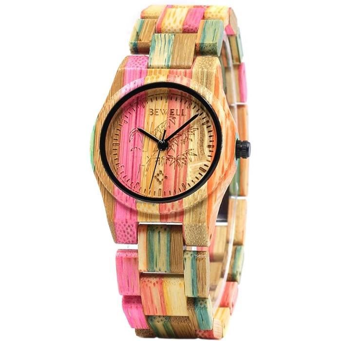 Montre De Luxe À Quartz Homme En Bois De Bambou Avec Boite En Bois - Prix en Algérie | DZ