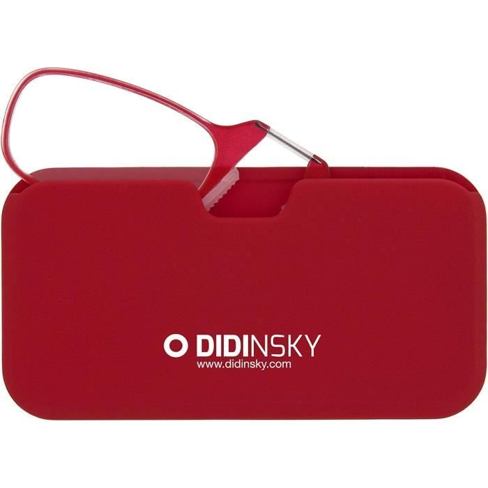 DIDINSKY Lunettes Loupe Sans Branche Vintage – Presbyte +3.0 – Ultra Légères, Collables, Pour Hommes & Femmes – Louvre Noir