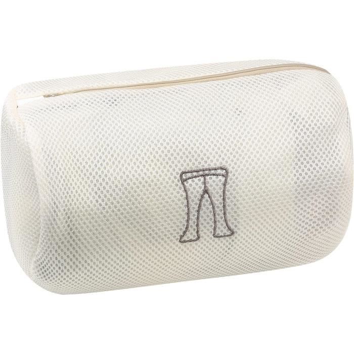 Liseré Vert | Lot de 2 Sacs de Lavage pour Chaussures, Baskets | Sacs à Linge réutilisables en Microfibre et Zip 39x19cm