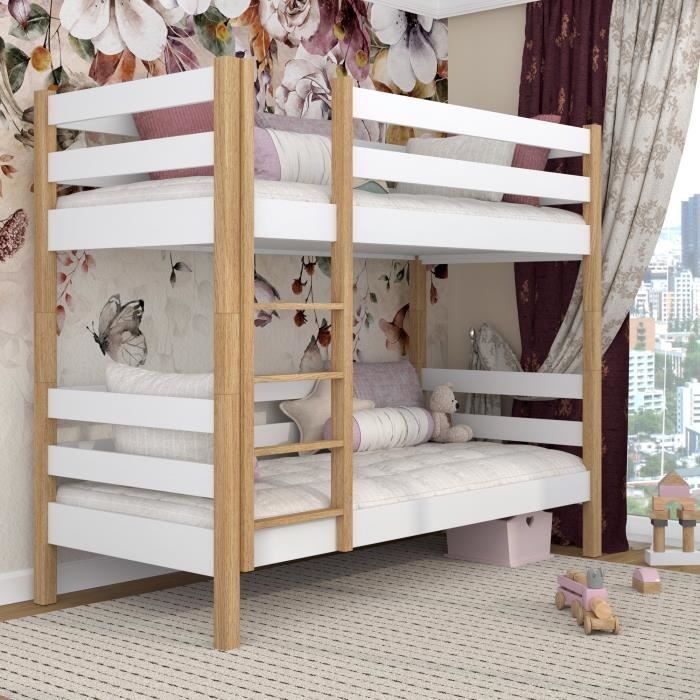 Lits Superposés Triple - 90 X 200 cm - Pour Adultes Et Enfants