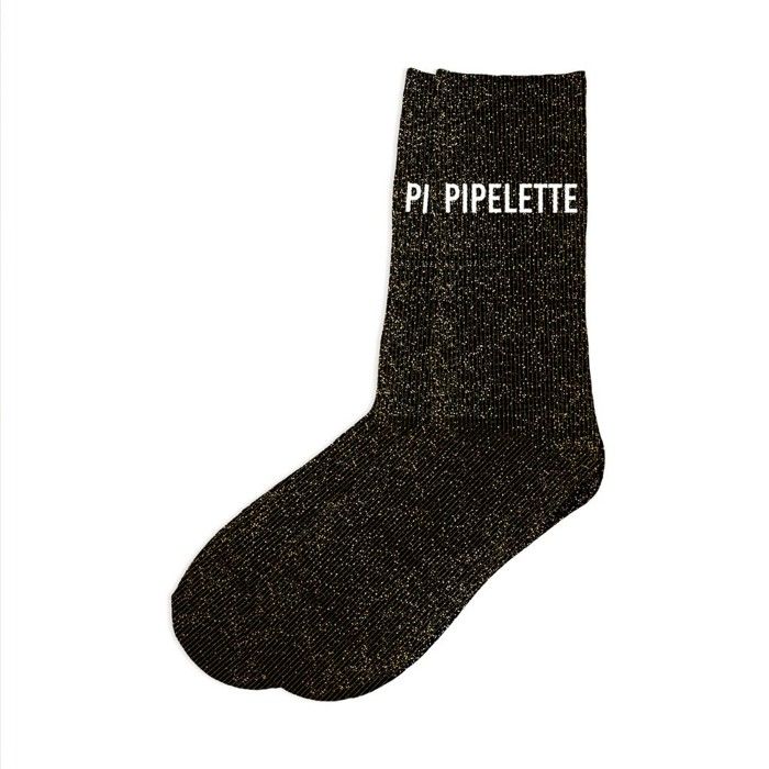 Chaussettes - STC - Pipelette - Noir - Paillettes - Taille 36-42 Chaussettes - STC - Pipelette - Noir - Paillettes - Taille 36-42