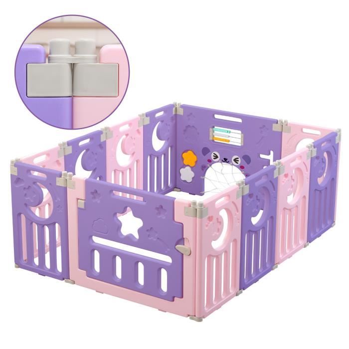 Parc Bebe En Plastique Ecologiques Barriere De Securite Avec 10 2 Panneaux Pour Enfant 10 Mois A 6 Ans Cdiscount Puericulture Eveil Bebe