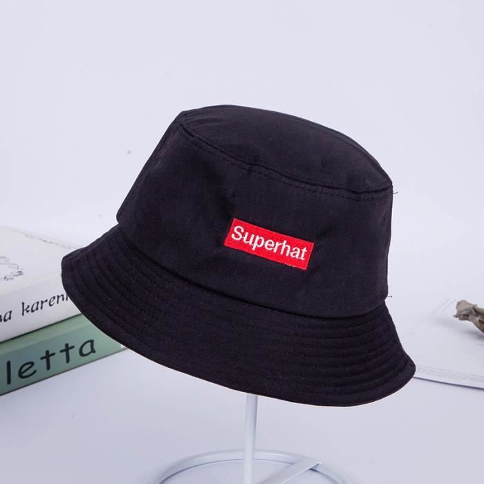Chapeau Bob Homme Femme Chapeau de Pêcheur,Chapeau de Soleil Anti-UV  Camping en Plein Air Mode Noir - Cdiscount Prêt-à-Porter