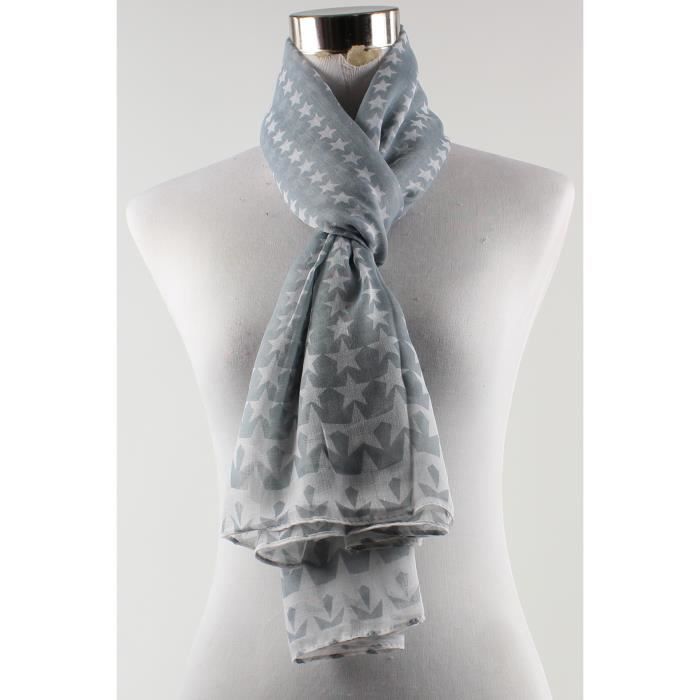 Foulard femme gris Clearance