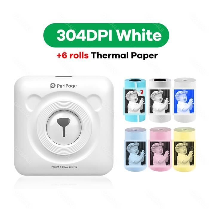 YP31287-PeriPage Mini Pocket Imprimante thermique BT Imprimante de