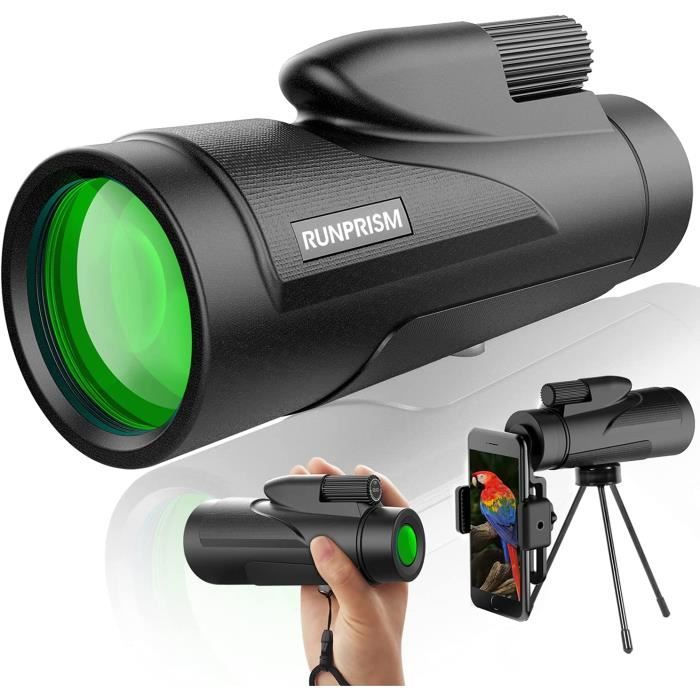 Monoculaire Télescopique 12x50 - Grossissement 12x, Objectif 50 Mm, Pour Observation, Randonnée, Surveillance