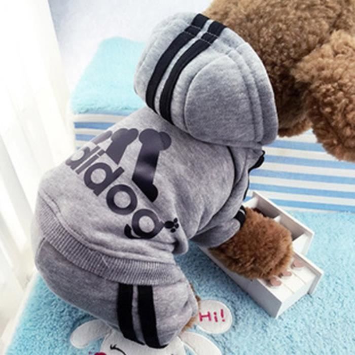 (Gray / S 1.2-2KG)Vêtements pour Petits et Moyens Chiens, Costume pour Chiot, Bouledogue Français, Chihuahua, Carlin, Tenue pour Ani