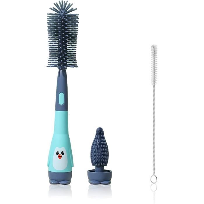 Kit De Nettoyage Biberon 7 En 1 Diboniur - Brosse Silicone, égouttoir Et Distributeur De Savon Inclus