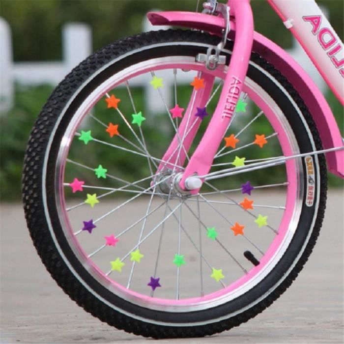 35 pièces de perles en plastique de rayons de roue de vélo multicolores pour enfants, Clips de décoration de vélo colorés cadeaux